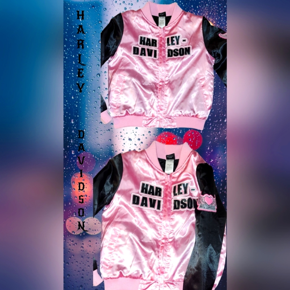 Girls Harley Davidson pink and black jacket !